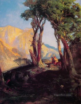 イサクの犠牲の風景 トーマス・モラン Oil Paintings